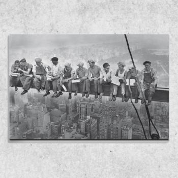 Foto na plátne Robotníci na traverze 90x60 cm