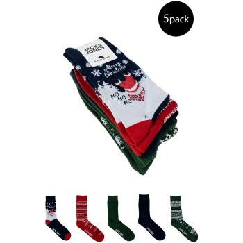 Jack & Jones  JACANIK XMAS SOCKS 5 PACK - 12222880  Ponožky Červená