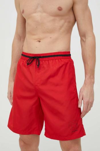 Plavkové šortky Karl Lagerfeld červená farba