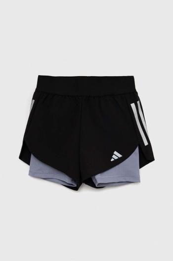 Detské krátke nohavice adidas G RUN 2in1 SHO čierna farba