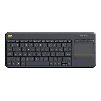 Logitech K400 Plus, Klávesnica AA, US, multimediál., 2.4 [GHz], bezdrôtová, čierna