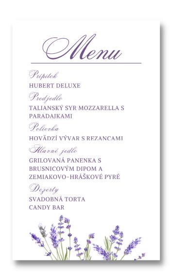 Menu - Lavender Zvoľte množstvo: od 61 ks a viac