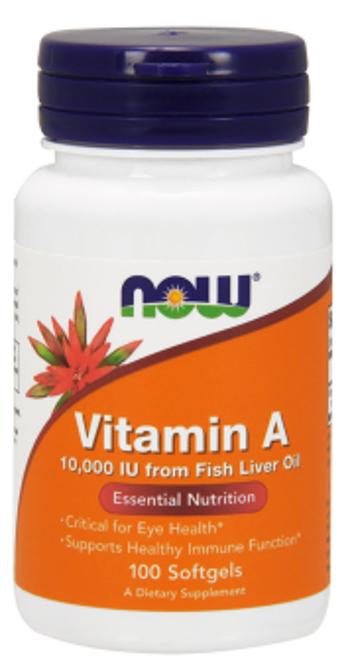 Now Foods Vitamín A 10.000 IU 100 kapsúl
