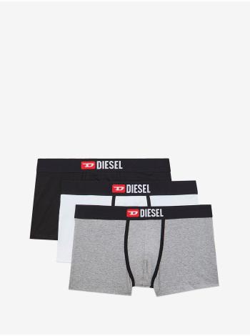 Boxerky pre mužov Diesel - sivá, biela, čierna