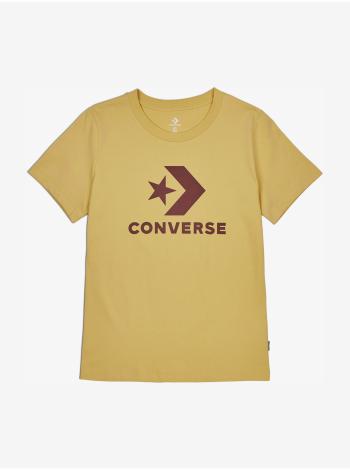 Tričká s krátkym rukávom pre ženy Converse - žltá