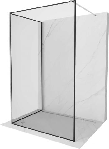 MEXEN/S - Kioto Sprchová zástena WALK-IN 120 x 70 cm, čierny vzor, chróm 800-120-212-01-70-070