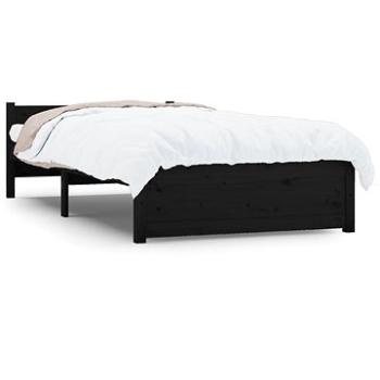 Rám postele čierny masívne drevo 90 × 190 cm Single, 815013