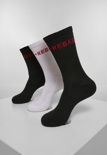 Mr. Tee Kebab Socks 3-Pack black/white - 47–50