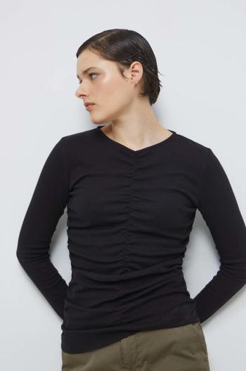 Tričko s dlhým rukávom Medicine dámsky, čierna farba