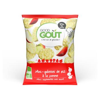 GOOD GOUT Mini ryžové koláčiky s jablkami BIO 40 g