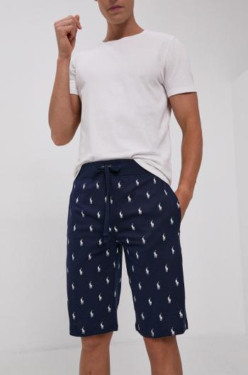 Pyžamové šortky Polo Ralph Lauren pánske, tmavomodrá farba, vzorované