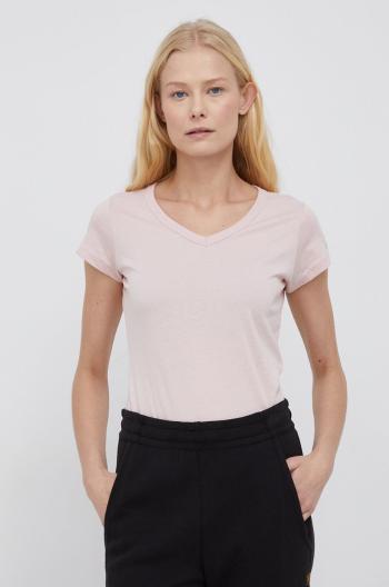 Bavlnené tričko G-Star Raw ružová farba