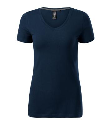 MALFINI Dámske tričko Action V-neck - Námornícka modrá | M