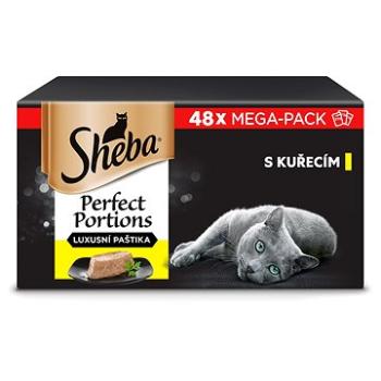 Sheba Perfect Portions vaničky s kuraťom pre dospelé mačky 8 × ( 6 × 37,5 g ) (4008429130632)