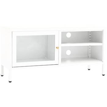 SHUMEE biely 90 × 30 × 44 cm oceľ a sklo (336056)