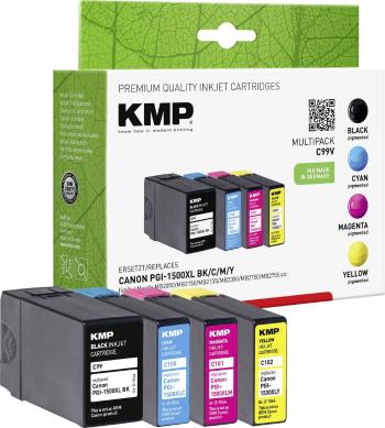 KMP Ink náhradný Canon PGI-1500XL kompatibilná kombinované balenie čierna, zelenomodrá, purpurová, žltá C99V 1564,0050