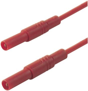 4 mm safety test lead, silicone, 2x plugs straight, 100 cm