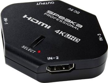 SpeaKa Professional RF-HDS 100 3 porty Prepínač HDMI možnosť 3D prehrávania, možné spínať jednotlivo 4096 x 2160 Pixel