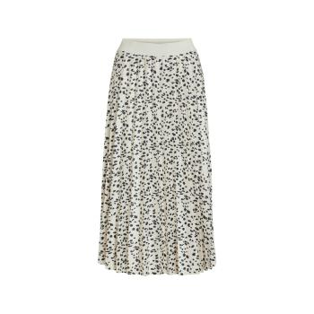 Vila  Noos Skirt Nitban - Birch  Sukňa Biela