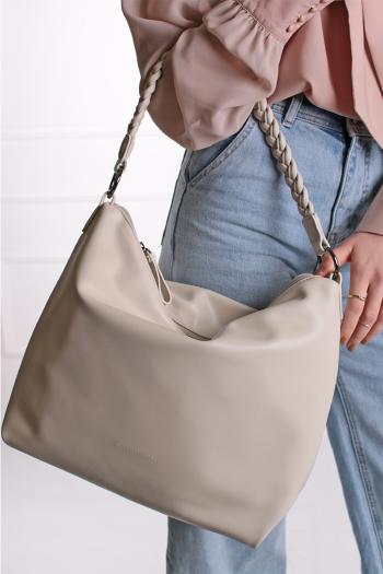 Smotanová kabelka na rameno Zenia Hobo Bag