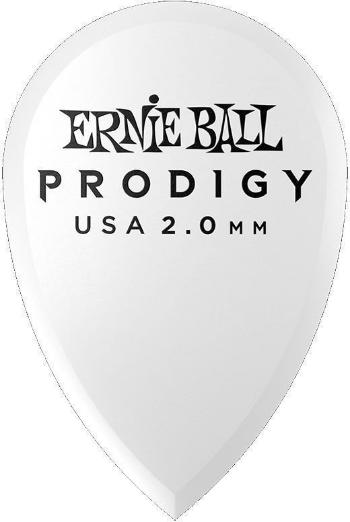 Ernie Ball 2.0mm White Teardrop Prodigy Picks 6-pack