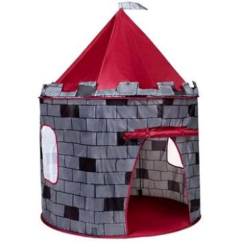 BABY MIX detský stan hrad sivý (8596164090596)