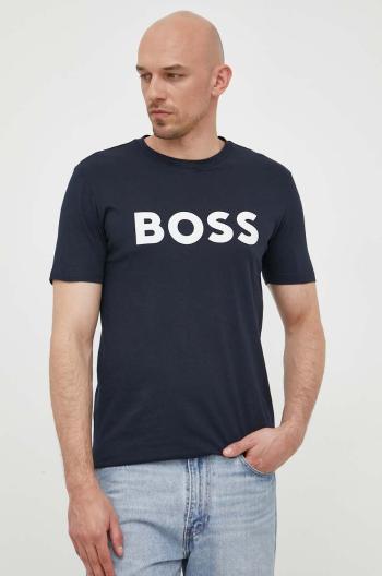 Bavlnené tričko BOSS BOSS CASUAL s potlačou