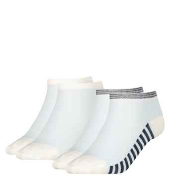 TOMMY HILFIGER - 2PACK summer stripes biele členkové ponožky-39-42