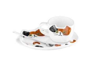 Hrnček s tanierikom GADGET MASTER Cat Cup and Saucer Set