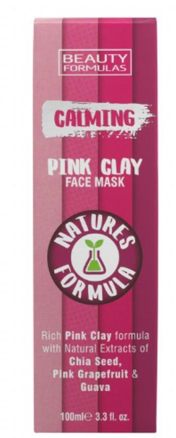 BeautyFormulas Upokojujúca maska ​​na tvár Pink Clay 100 ml