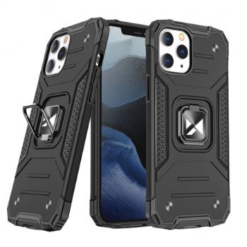 MG Ring Armor plastový kryt na iPhone 12 / 12 Pro, čierny