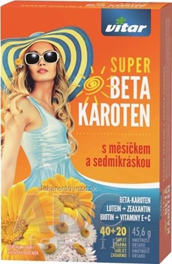 VITAR SUPER BETA KAROTÉN tbl s nechtíkom a sedmokráskou 40 + 20 zadarmo (60 ks)