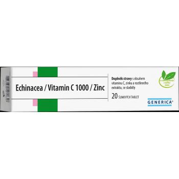 Generica Echinacea + Vitamín C 1000 + Zinok 20 tabliet