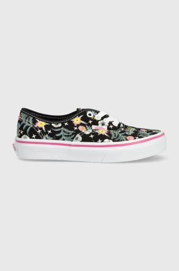 Detské tenisky Vans UY Authentic FLRL BLACK čierna farba