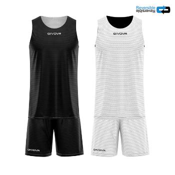 KIT DOUBLE IN MESH NERO/BIANCO Tg. 3XL