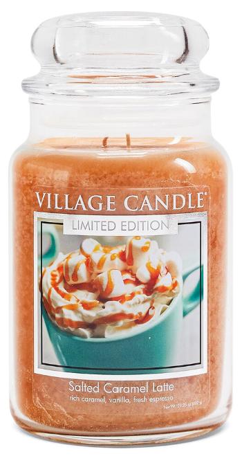 Village Candle Vonná sviečka v skle - Salted Caramel Latté-Latté so slaným karamelom, veľká