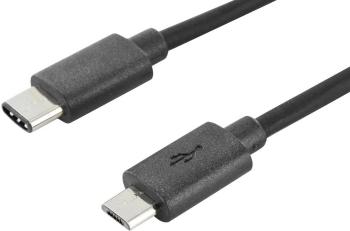 Digitus #####USB-Kabel USB 2.0 #####USB-C™ Stecker, #####USB-Micro-B Stecker 1.80 m čierna guľatý, obojstranne zapojiteľ