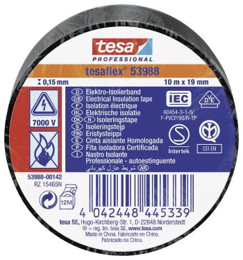 tesa tesaflex IEC 53988-00142-00 izolačná páska  čierna (d x š) 10 m x 19 mm 1 ks