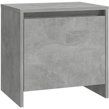 SHUMEE Nočný stolík betónovo sivý 45 × 34 × 44,5 cm drevotrieska, 809871