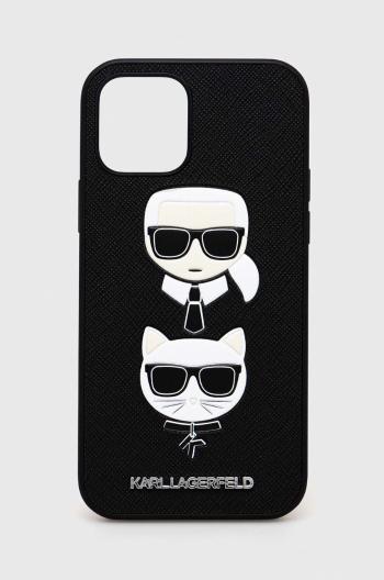 Puzdro na mobil Karl Lagerfeld iPhone 12/12 Pro 6,1" čierna farba