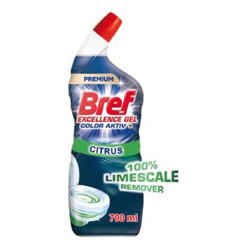 BREF Excellence Gél Color Aktiv+ Citrus WC čistič 700 ml