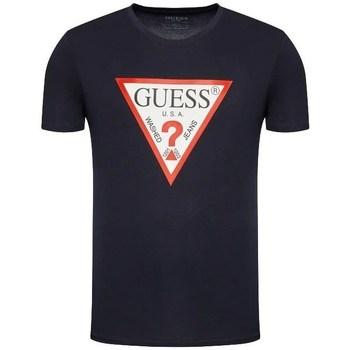 Guess  Tričká s krátkym rukávom Original Logo  Čierna