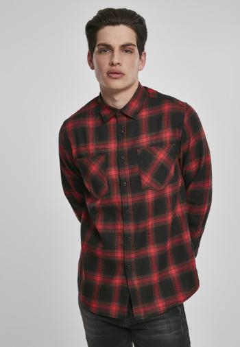 Urban Classics Checked Flanell Shirt 6 black/red - L