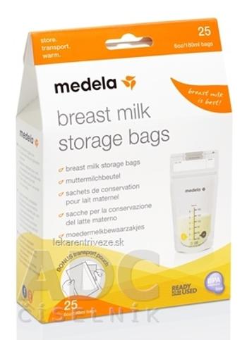 MEDELA Vrecká na skladovanie materského mlieka (180 ml), 1x25 ks