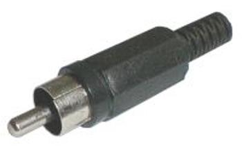 Konektor CINCH kabel plast čierny