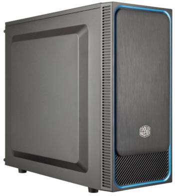 Cooler Master MasterBox E500L midi tower PC skrinka čierna, modrá 1 predinštalovaný ventilátor