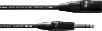 Cordial CIM 3 MV XLR prepojovací kábel [1x XLR zástrčka - 1x jack zástrčka 6,35 mm] 3.00 m čierna