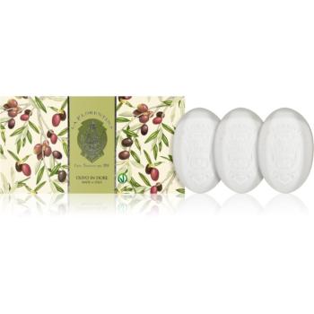 La Florentina Olive Flowers Hand Soap sada tuhých mydiel s olivovým olejom 3x150 g