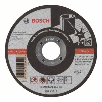Bosch Accessories 2608600319 2608600319 rezný kotúč rovný  115 mm 22.23 mm 1 ks
