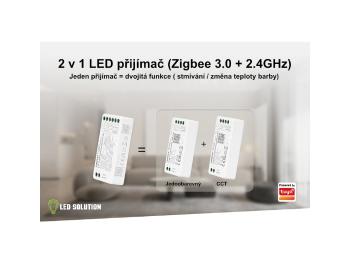 LED Solution Mi-Light MiBoxer SMART ZIGBEE+RF Prijímač 2v1 pre jednofarebné a CCT LED pásiky FUT035ZPLUS